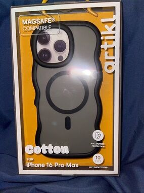 Artikl Cotton MagSafe Case for iPhone 16 Pro Max — Grey & Black